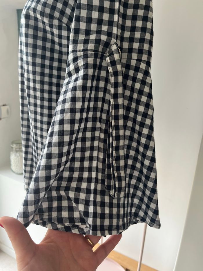 Blouse à carreaux avec broderie taille 38 - photo numéro 4