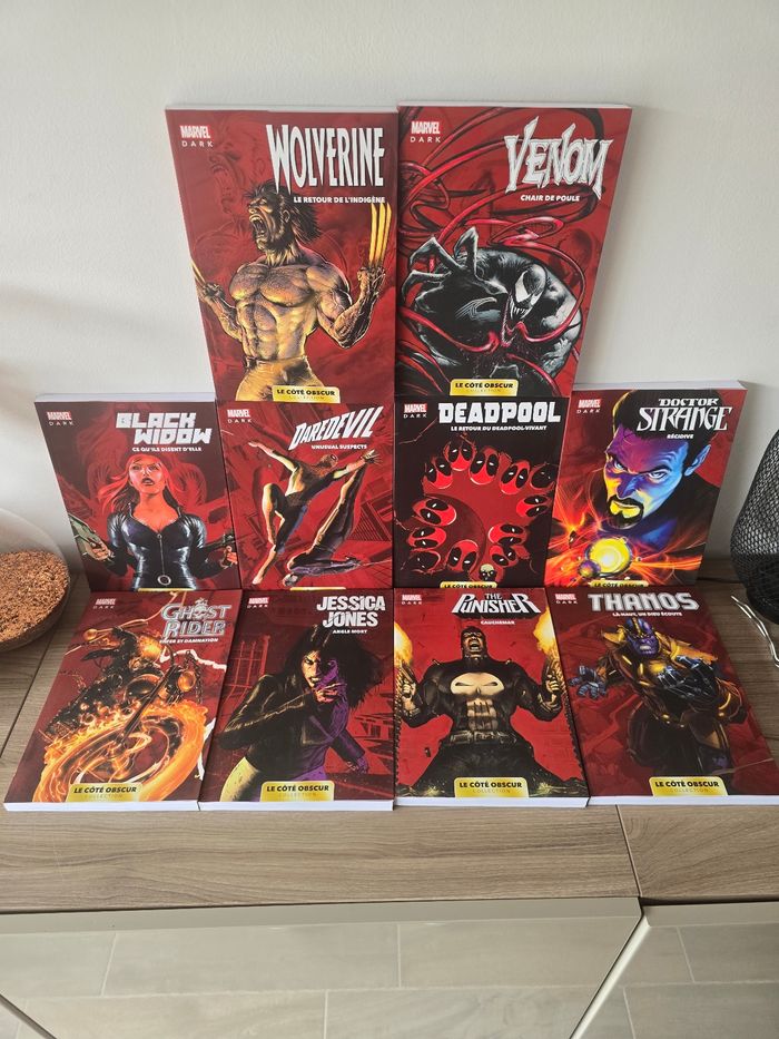 Lot de 10 livres comics marvel