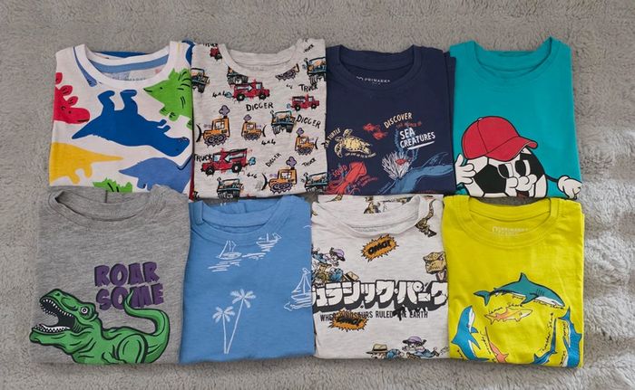 Lot 8 T-shirts 5-6ans  manche courte