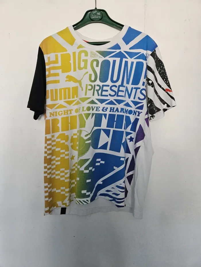T-shirt à manches courtes vintage - Taille S / 36 - Puma - Blanc - photo numéro 3