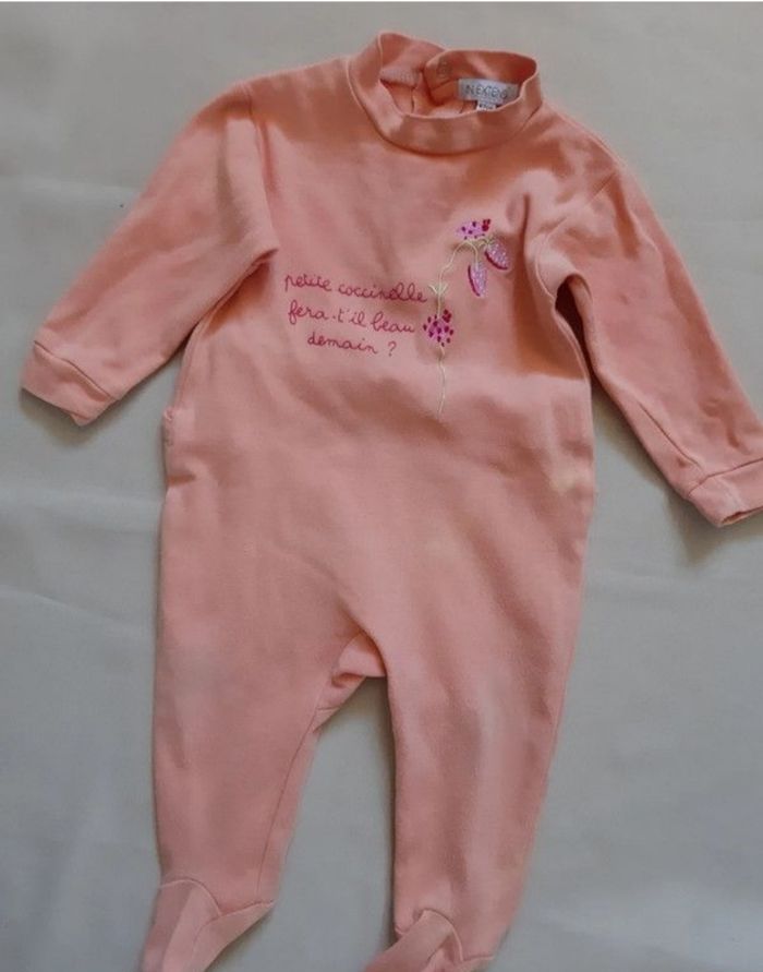 Lot de 2 pyjamas coton fille - mi-saison / été - 6 mois - photo numéro 6