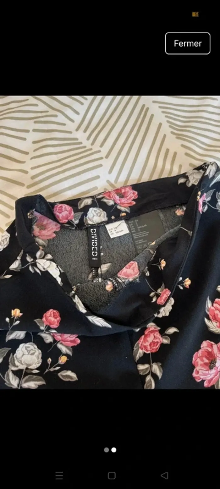 Pantalon "H,&M" - motif fleurs - photo numéro 2