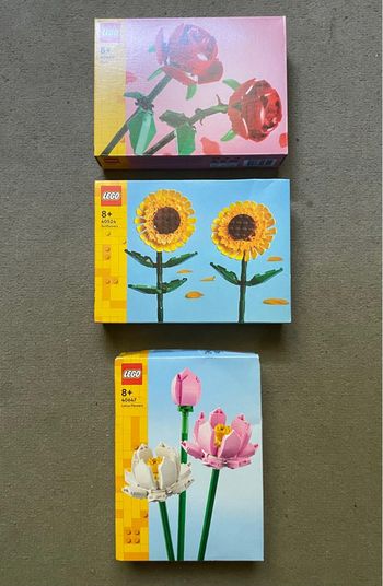 Lot X3 Lego Flowers 40460 + 40524 + 40647 NEUF
