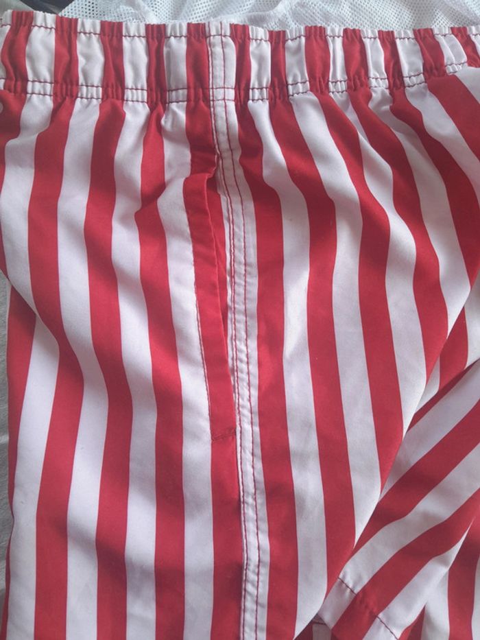 Short de bain rayé rouge status beach - photo numéro 8