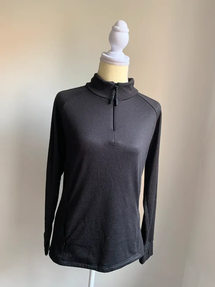Haut de sport noir Workout zippé - Taille S (38/40)