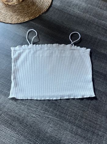 CROP, top, blanc, taille 36