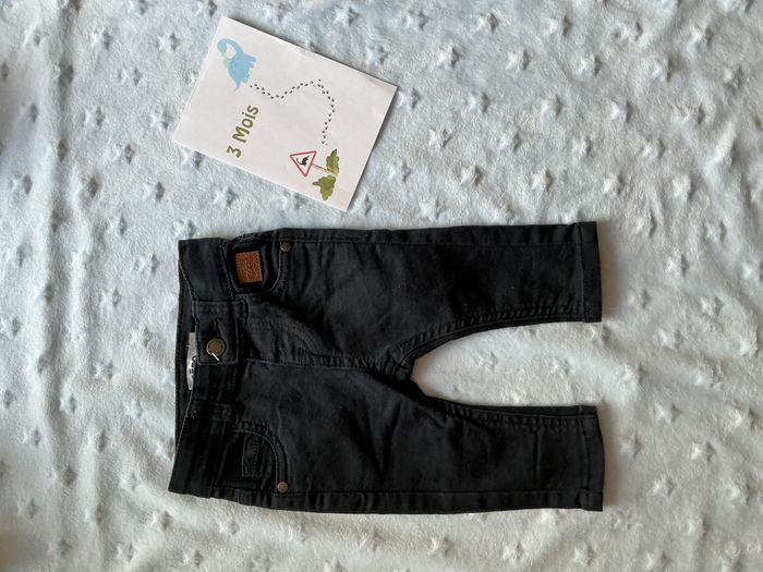 jean bleu marine taille réglable 3 mois gémo - photo numéro 2
