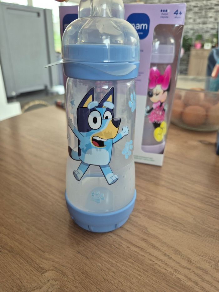Biberon Mam 320 ml personnalisé thème Bluey - photo numéro 1