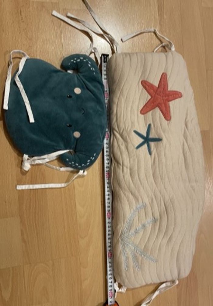 5 coussins modulable Tour de lit / Tour de parc thème Océan - photo numéro 9