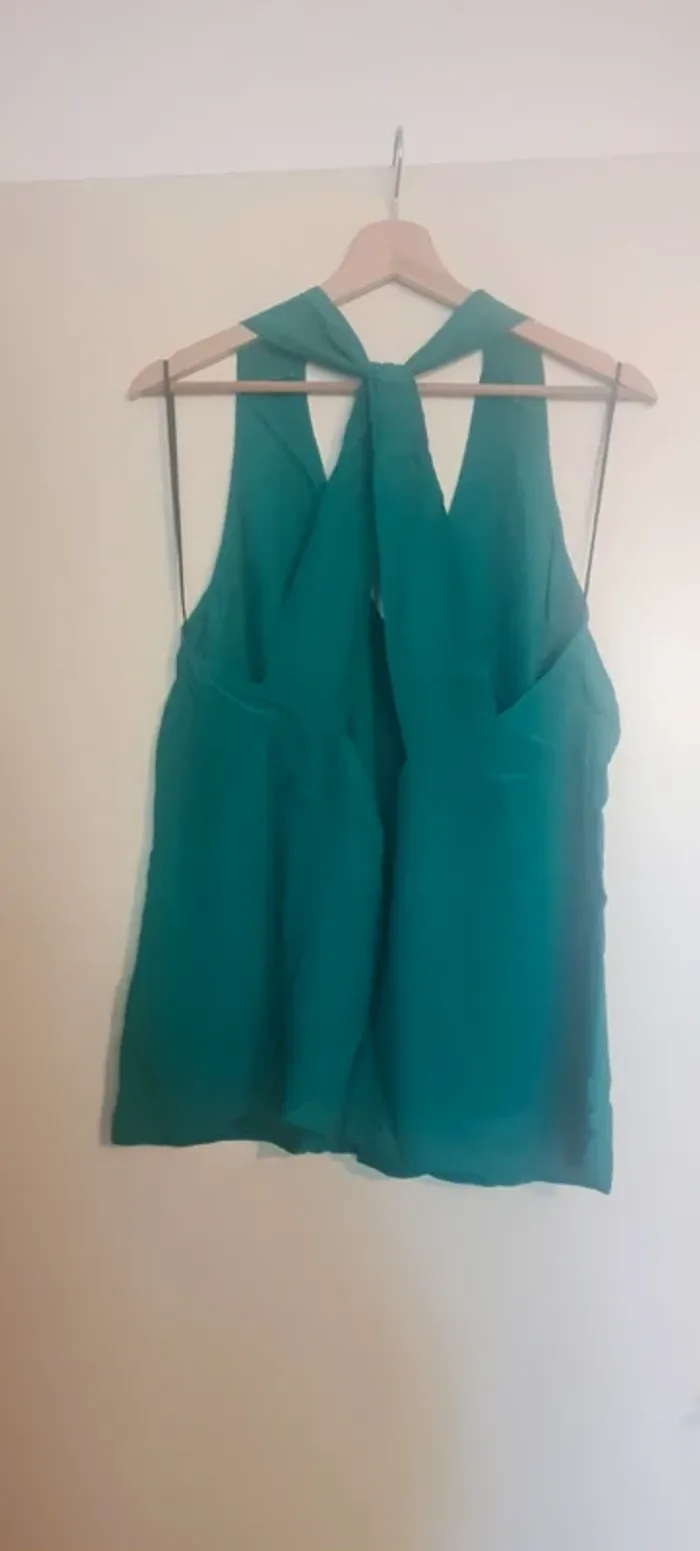 Blouse dos croisé vert IKKS - photo numéro 5