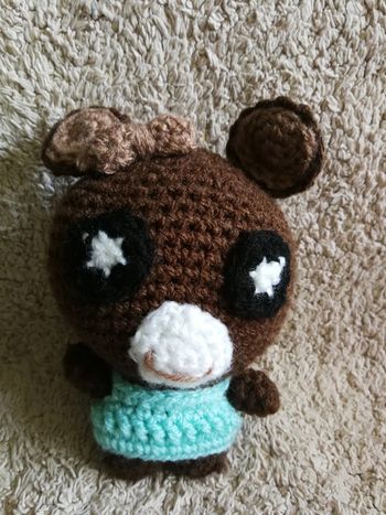 Peluche amigurumi ours fait main crochet