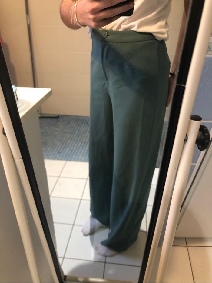 Pantalon fluide bleu canard - photo numéro 5