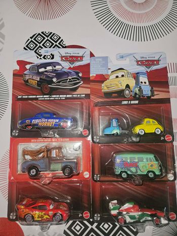 Lot 6 voitures cars disney mattel metal neuf cars disney pixar mattel