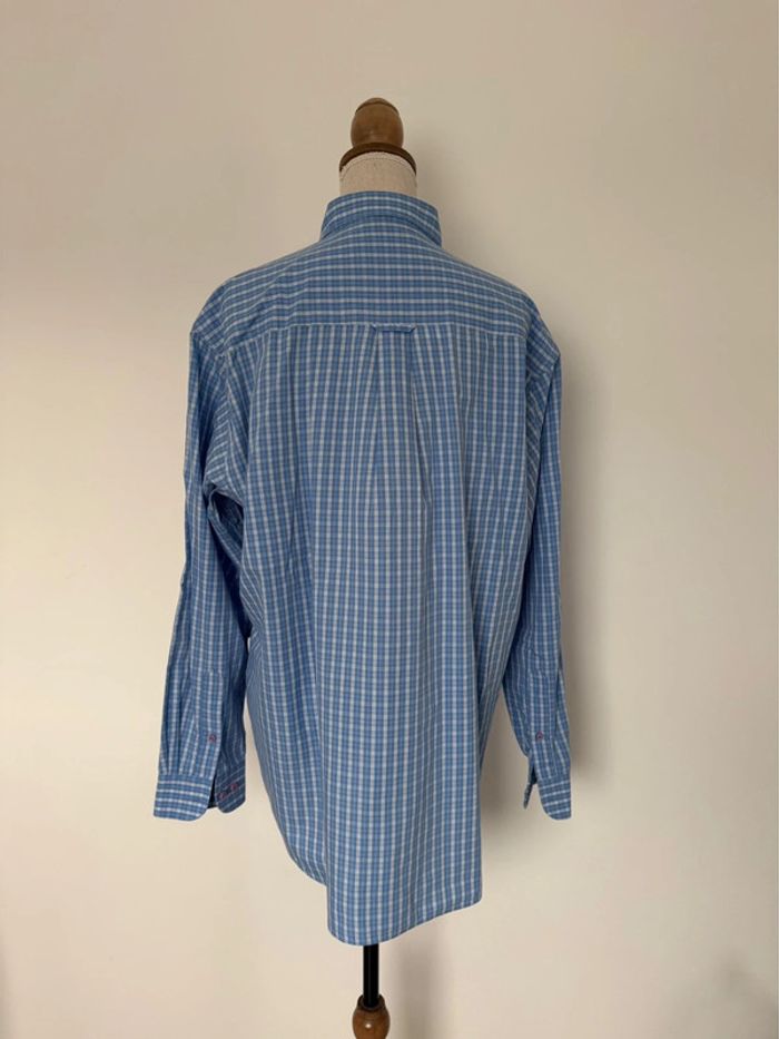 Chemise camisa bleu blanc blouse fluide Camicia Overhemd folder Blusa Camicetta homme hombre - photo numéro 4
