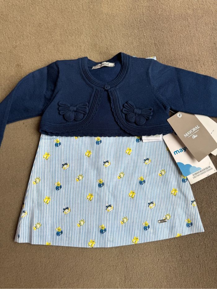 Robe rayée + boléro bleu marine Mayoral - photo numéro 5