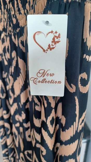 Palazzo imprimé snocké à la taille