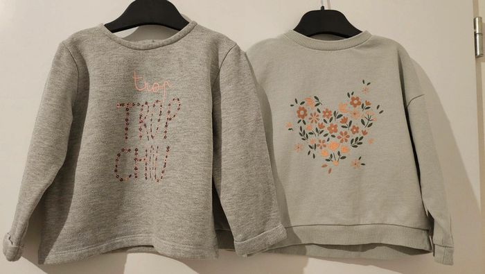 Lot de 2 sweats 24 mois - photo numéro 2