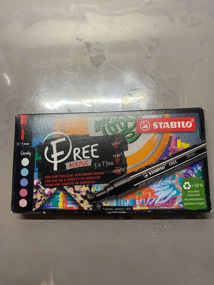 Stabilo free acrylic neuf