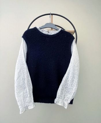 10 ans pull bi matière Okaïdi 