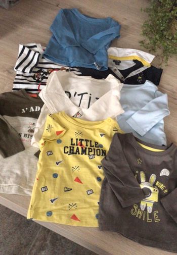 Lot 5 tee shirt longues manches et 3 tee shirt manches courtes