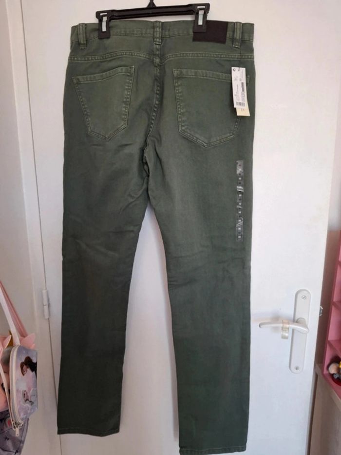 Pantalon jeans vert foncé monoprix homme neuf taille L 40 - photo numéro 2