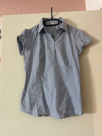 Chemise rayée bleu et blanc