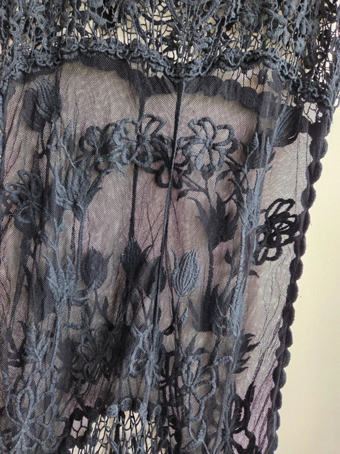 Robe crochet noire transparente taille S/M bohème chic - photo numéro 3