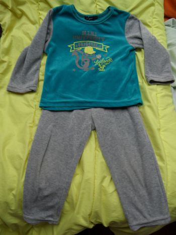 Pyjama deux pièces  velours Garçon, IN EXTENSO , taille 2 ans