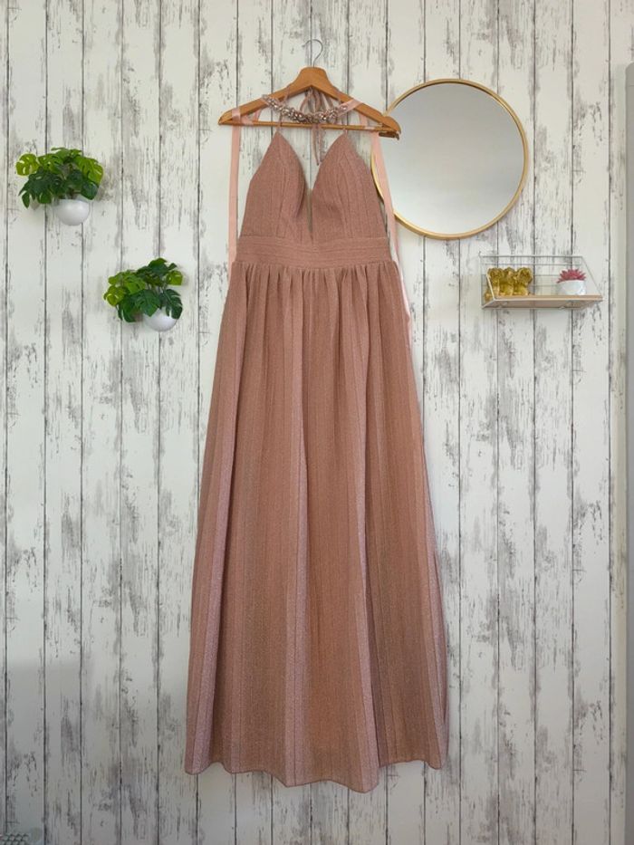 Robe + ceinture robe poudré brillante Shein Femme L