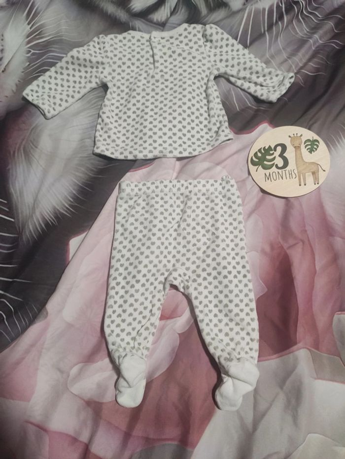 Pyjama 2 pièces velours 3 mois - photo numéro 3