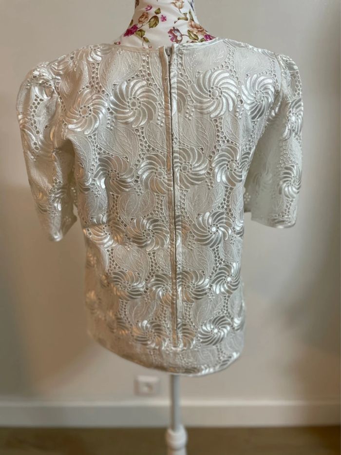 Haut style dentelle blanc - photo numéro 3