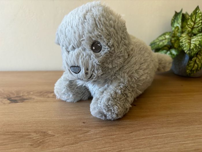 Doudou peluche phoque gris tex Carrefour