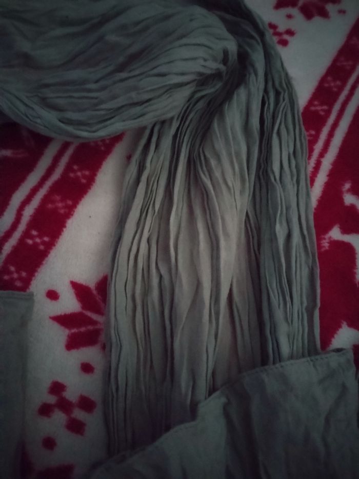 Écharpe grise en très bon état - photo numéro 3