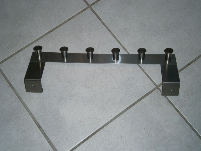 Patère de porte en métal argenté - photo numéro 2