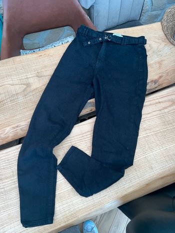 Jean skinny bershka noir ceinture taille 38 taille haute