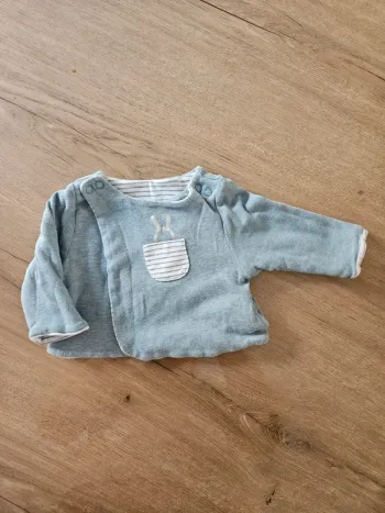 Veste bébé réversible 0 mois