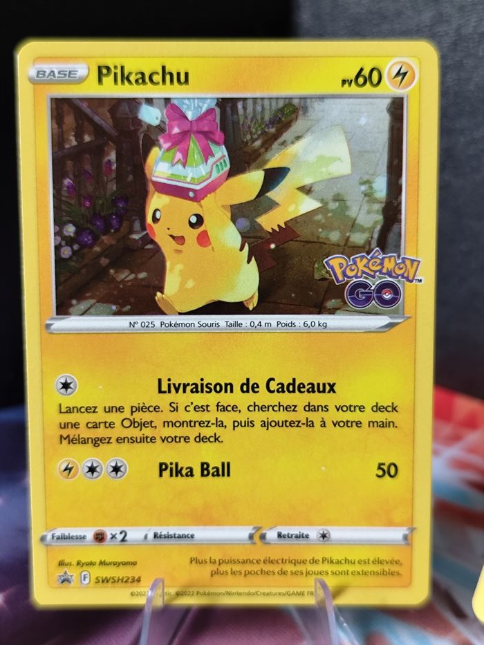 Carte pokémon 🇨🇵 lot de 3 Pikachu Holo série Pokémon GO - photo numéro 3