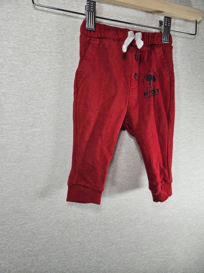 Pantalon de sport Disney  rouge 6mois - photo numéro 4