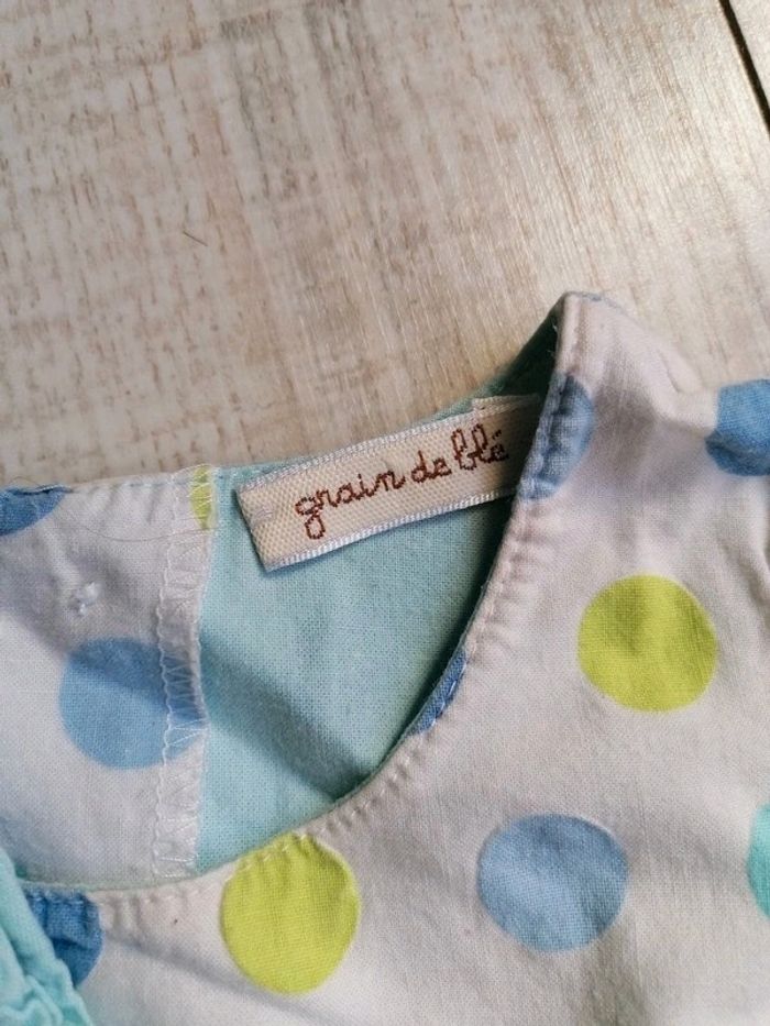 Robe à pois grain de blé 9-12 mois - photo numéro 3