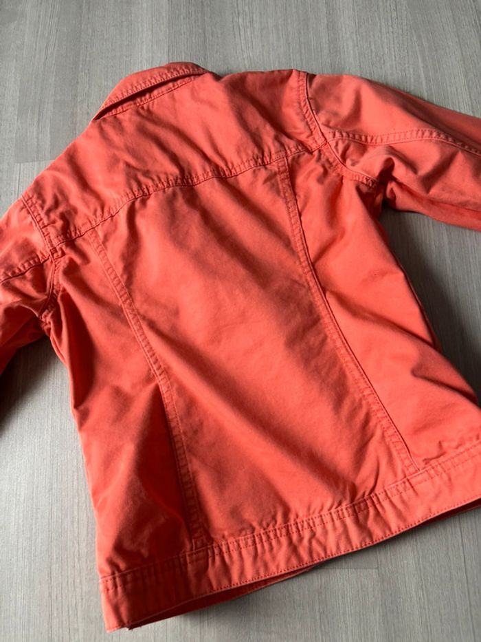 Veste en jean orange corail fille - photo numéro 5
