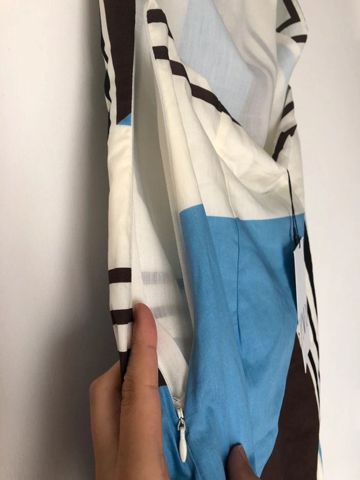 Superbe belle robe en popeline avec encolure halter dos nu Zara neuve avec étiquette taille XS - photo numéro 9
