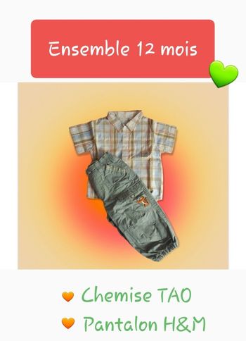 🛍 Super ensemble garçon (12 mois) 🛍