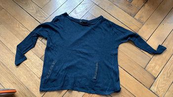 pull maje T:1. 20% laine    poche cuir