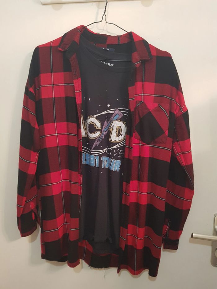 Chemise à carreaux rouge - photo numéro 2