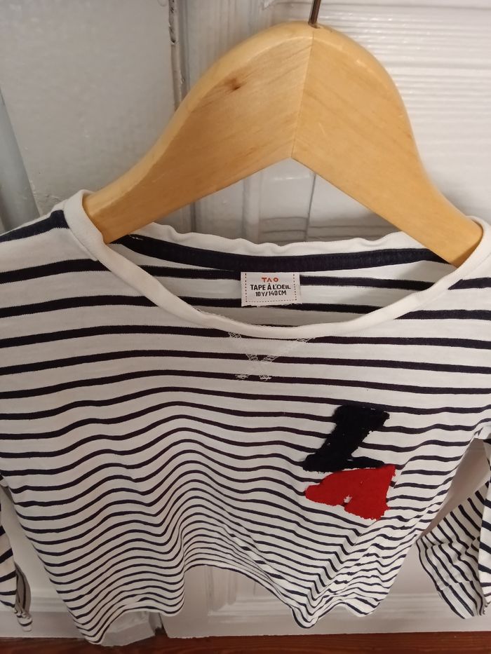 Tee-shirt tape à l'oeil blanc et multicolore - photo numéro 2