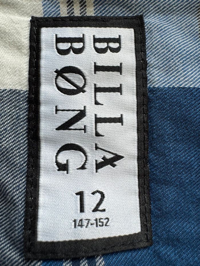 Billabong - Chemise bleue à carreaux manches longues 12 ans - photo numéro 5