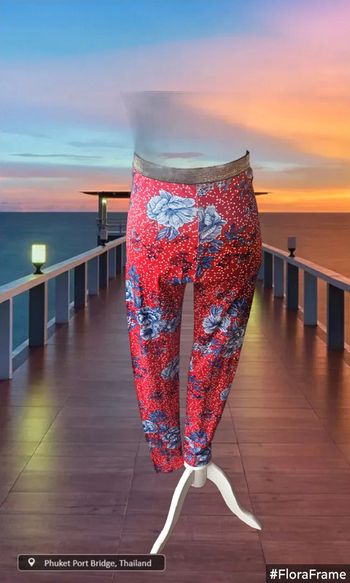 Legging fleuri et son tour de taille pailleté, Kaporal, taille M