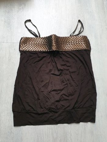 Débardeur Pimkie marron et doré XS comme neuf