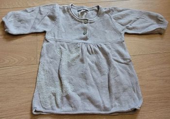 Robe grise "Vertbaudet" 3M