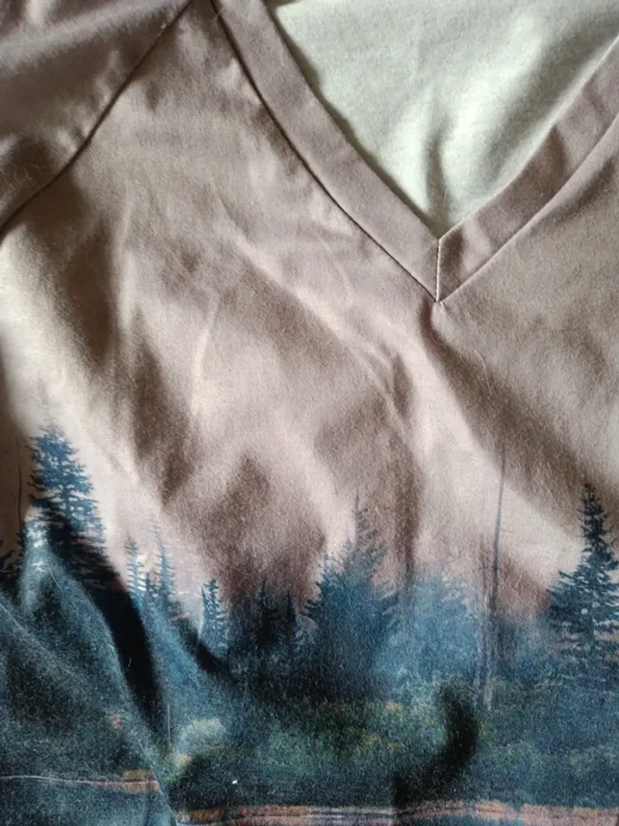 Tee-shirt graphique forêt Shein T.L - photo numéro 3